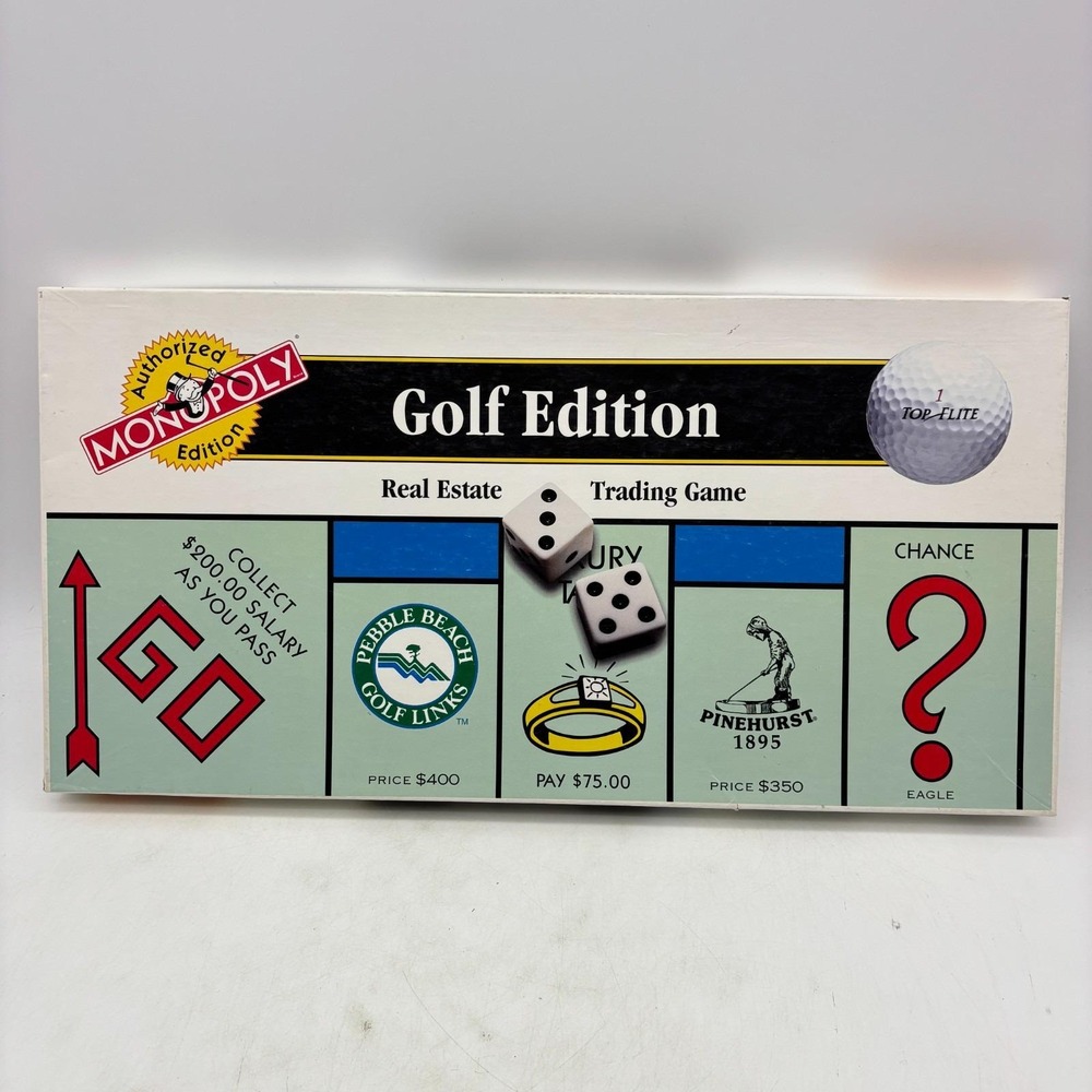 VINTAGE Monopoly Golf Edition COMPLETE Parker Brothers 1996 Board Game Sports